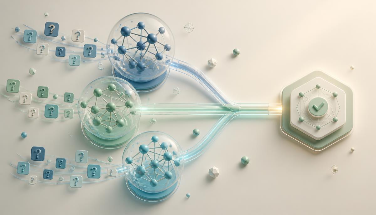 Illustration comparing SEO, AEO, and GEO as connected search optimization strategies