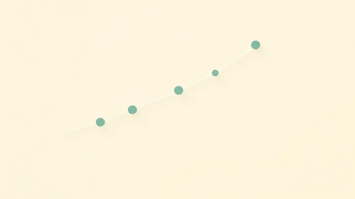 Trend graphic showing search ranking position improving over three months